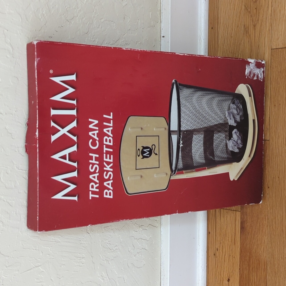 NEW RARE Maxim Men's Magazine Promotional Trash Can Basketball Hoop